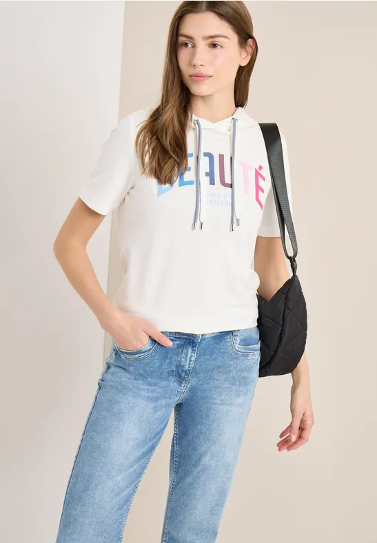 Kurzarm-Kapuzenshirt mit Grafik-Print
