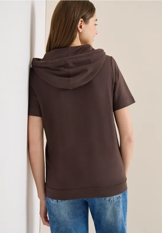 Kurzarm-Hoodie mit Grafik-Print