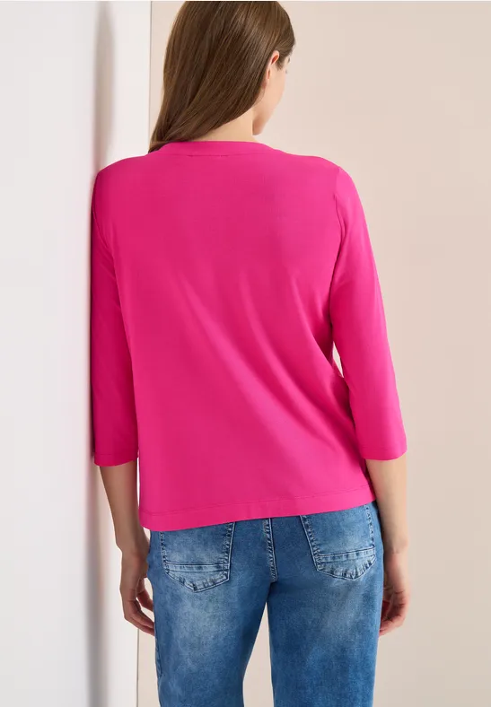 Shirt im Tunika-Stil mit Schlitz-Ausschnitt