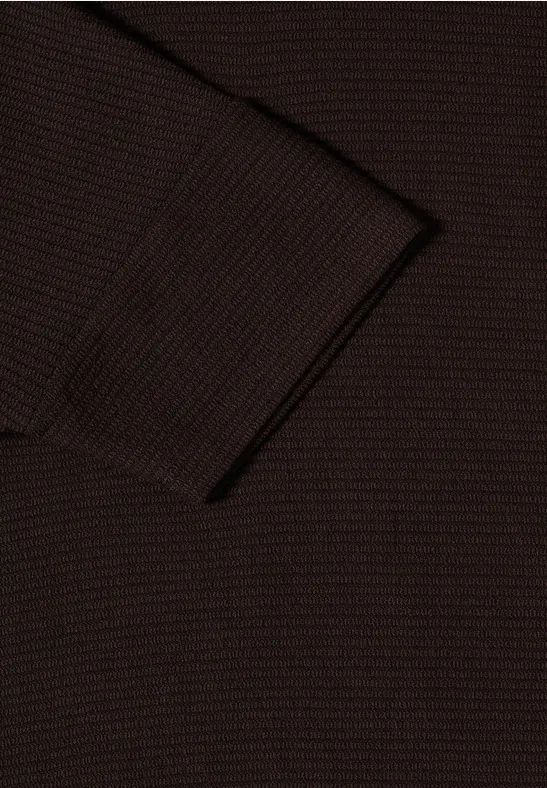 Kurzärmliges Hoodie-Shirt mit Rippstruktur
