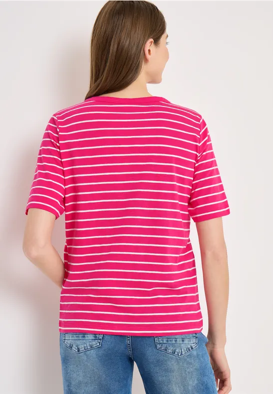 Gestreiftes T-Shirt aus Baumwolle