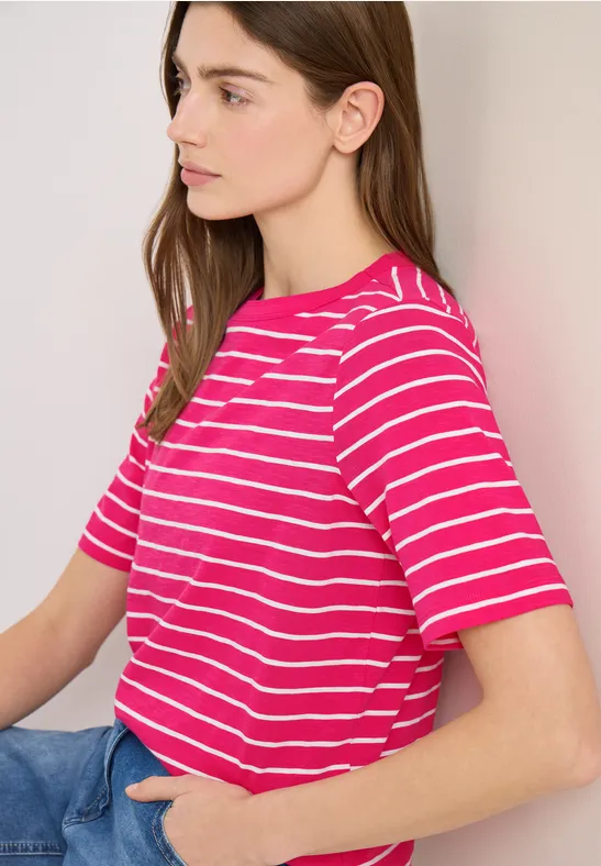 Gestreiftes T-Shirt aus Baumwolle