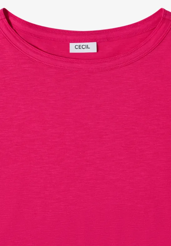 Kurzarm-T-Shirt mit U-Boot-Ausschnitt
