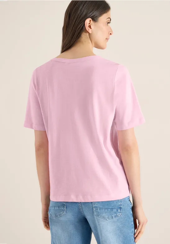 T-Shirt mit U-Boot-Ausschnitt