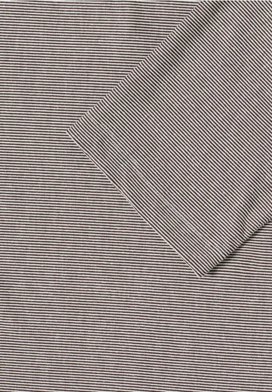 Gestreiftes Strukturshirt mit U-Boot-Ausschnitt