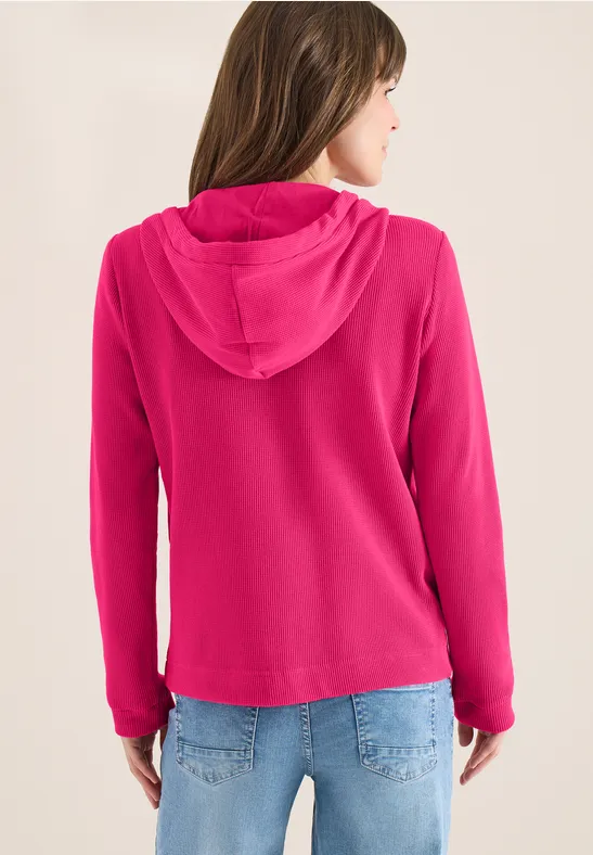 Sportive Hoodie-Jacke mit Reißverschluss