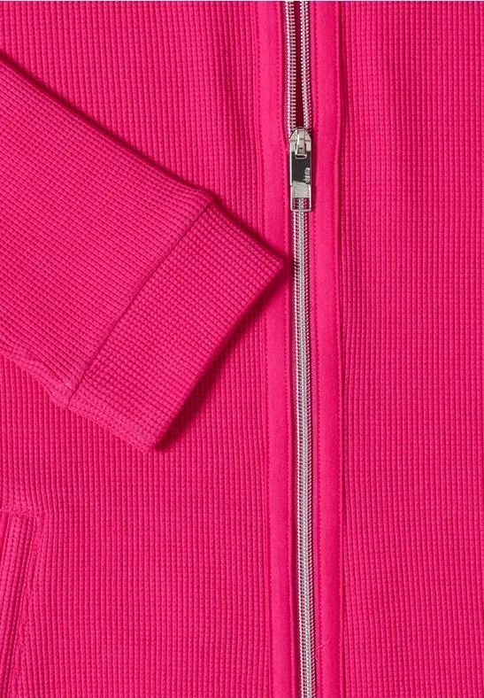 Sportive Hoodie-Jacke mit Reißverschluss