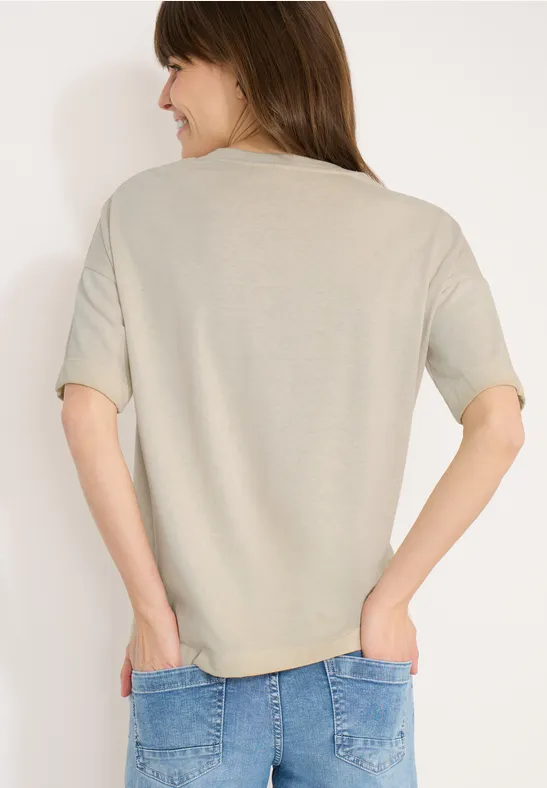 Übergroßes Garment-Dye Baumwoll-T-Shirt