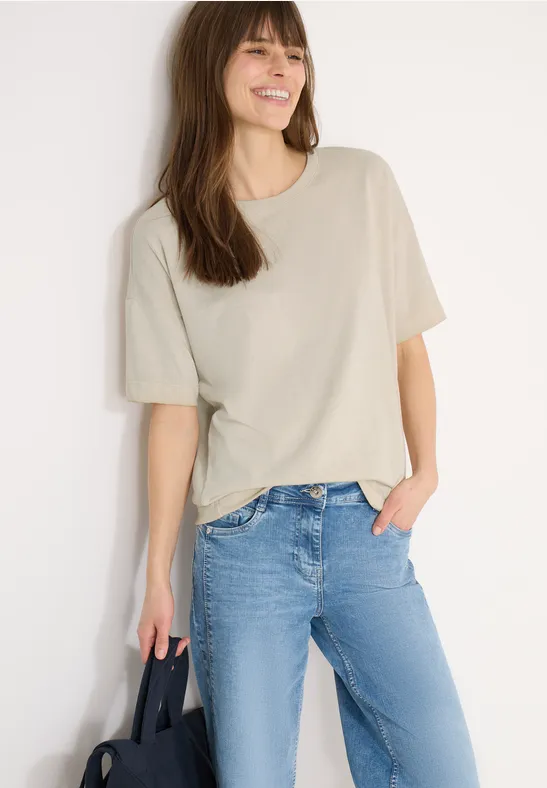Übergroßes Garment-Dye Baumwoll-T-Shirt