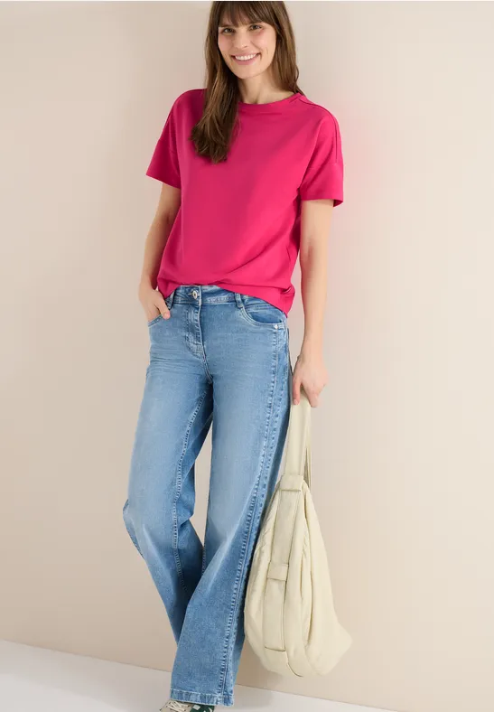 T-Shirt mit U-Boot-Ausschnitt