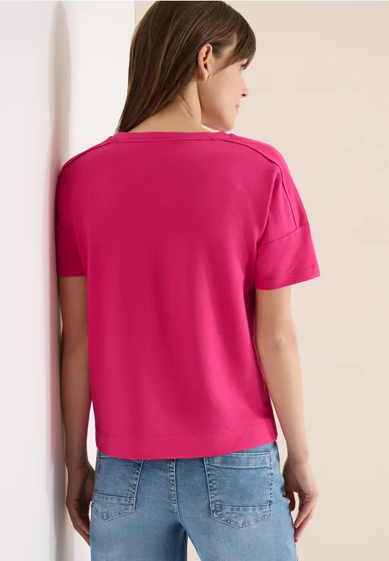 T-Shirt mit U-Boot-Ausschnitt