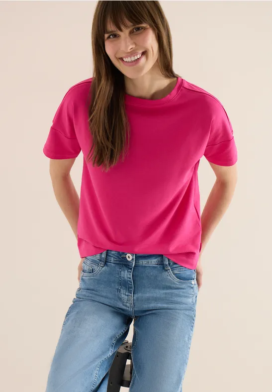 T-Shirt mit U-Boot-Ausschnitt