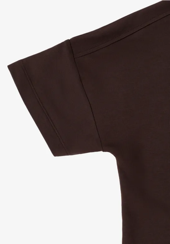 T-Shirt mit Schulterdetail und U-Boot-Ausschnitt