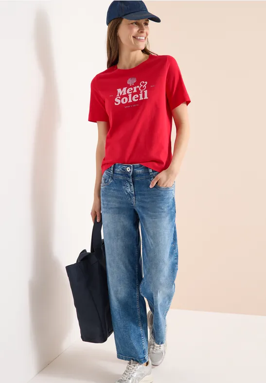 T-Shirt mit Grafik-Print und Rundhalsausschnitt