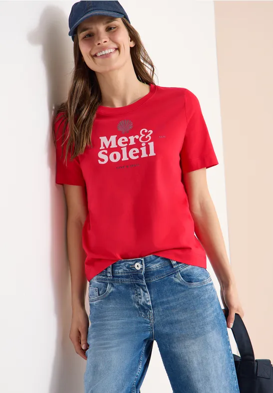 T-Shirt mit Grafik-Print und Rundhalsausschnitt
