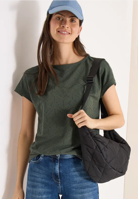 Strickshirt mit U-Boot-Ausschnitt