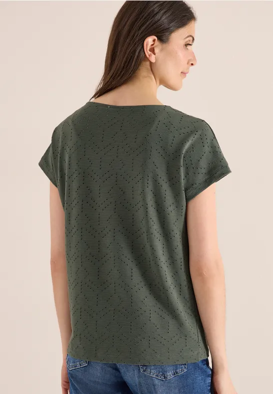 Strickshirt mit U-Boot-Ausschnitt