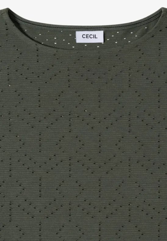 Strickshirt mit U-Boot-Ausschnitt