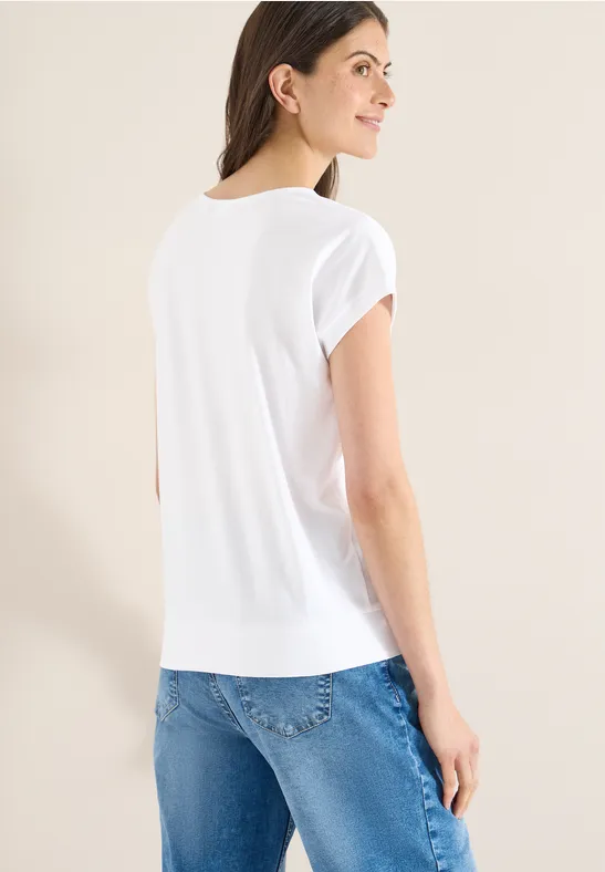 Zeitloses Kurzarmshirt mit V-Ausschnitt