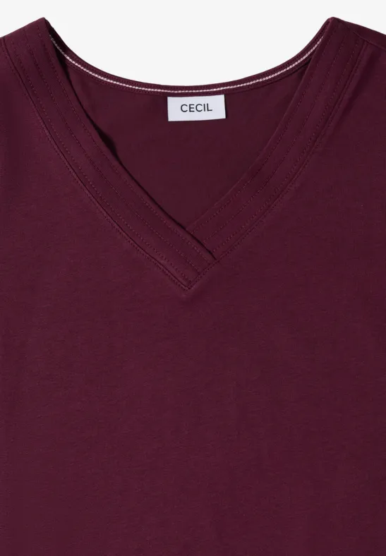 Weiches Kurzarm-Shirt mit V-Ausschnitt
