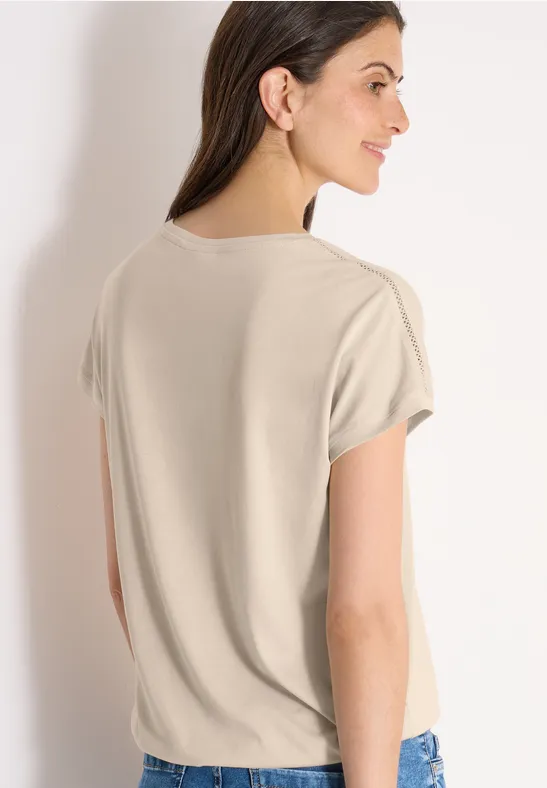 Softe Jersey-Shirt mit Spitzendetails
