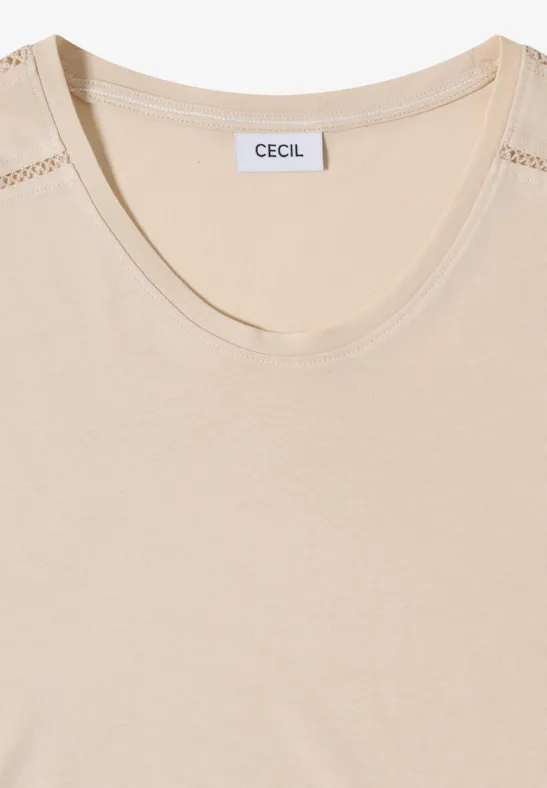 Softe Jersey-Shirt mit Spitzendetails