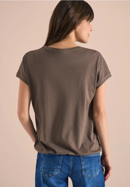 Softe Jersey-Shirt mit Spitzendetails