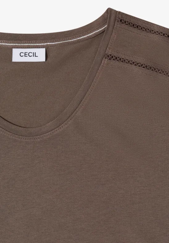 Softe Jersey-Shirt mit Spitzendetails
