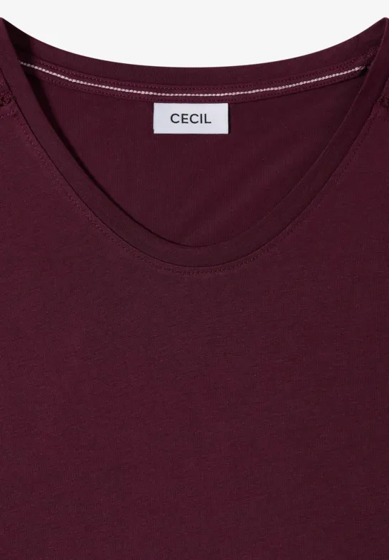 Jerseyshirt mit Spitzendetails