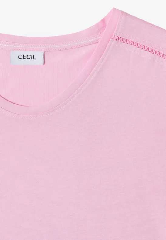 Feminines Jerseyshirt mit Spitzendetails