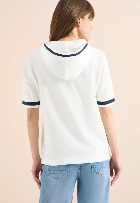 Sportliches Kurzarm-Shirt mit Kapuze