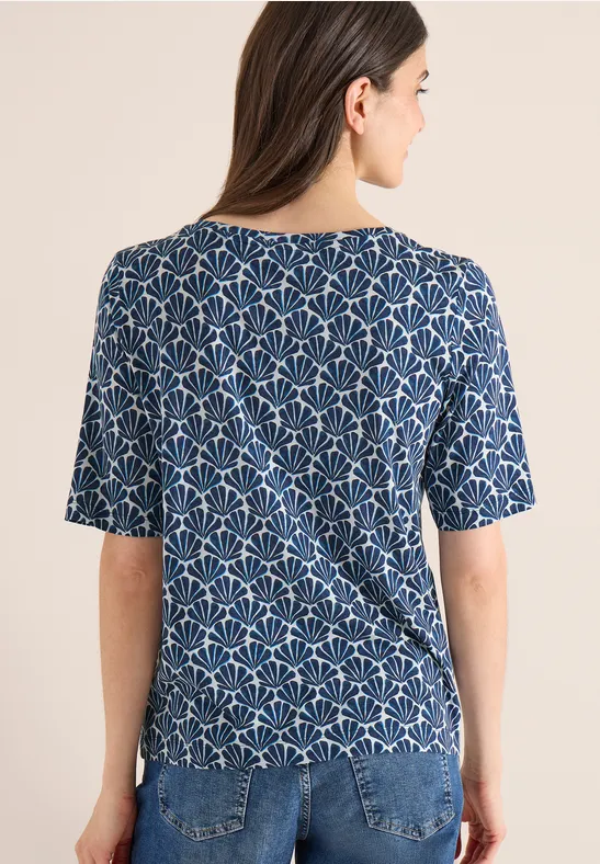 Jerseyshirt mit Muschel-Print