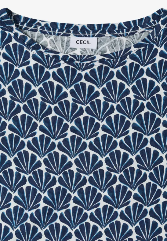 Jerseyshirt mit Muschel-Print