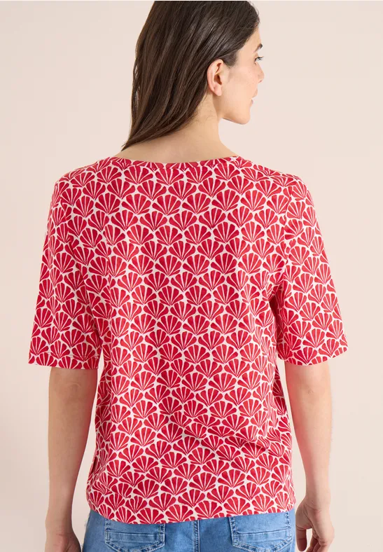Jerseyshirt mit Muschel-Print