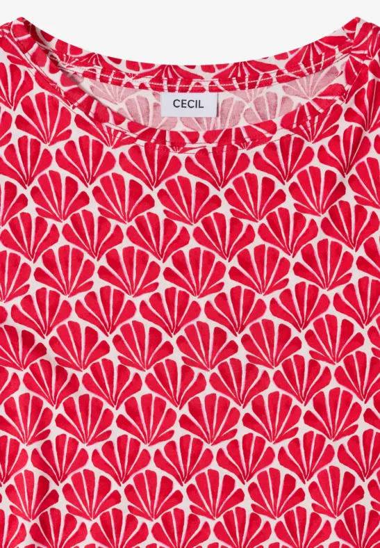 Jerseyshirt mit Muschel-Print