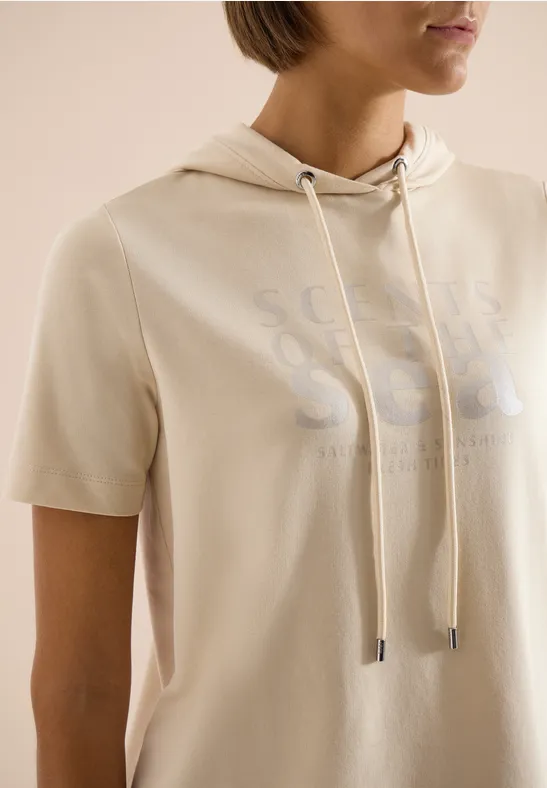 Kurzarm-Kapuzenshirt mit Grafik-Print