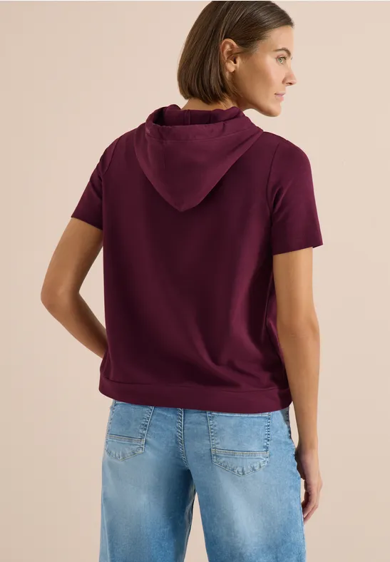 Kurzarm-Hoodie mit grafischem Print