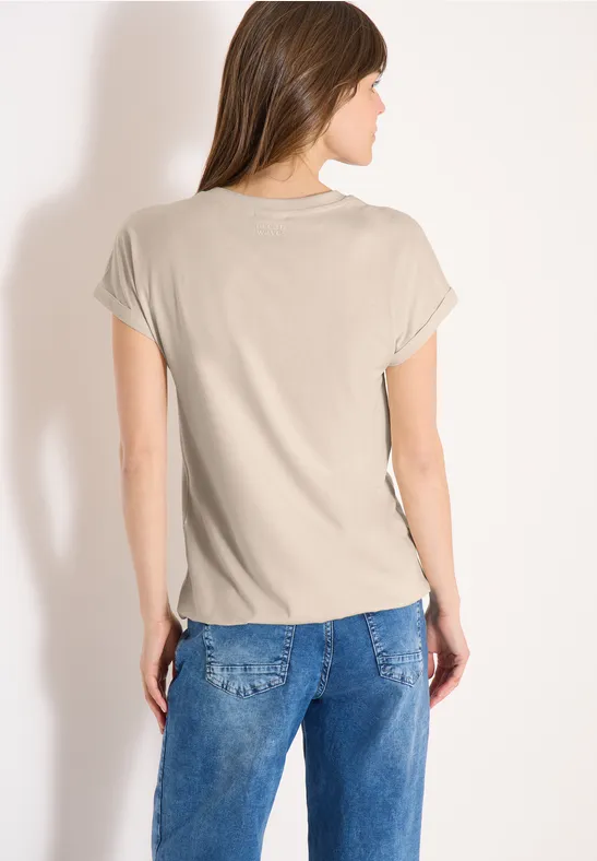 Lässiges Shirt mit Split-Neck