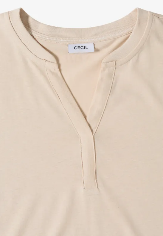Lässiges Shirt mit Split-Neck