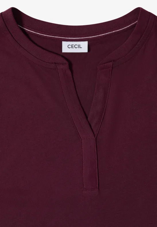 T-Shirt im Tunika-Stil mit Split Neck