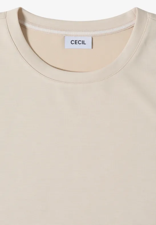 Jerseyshirt mit Tunnelzug am Saum