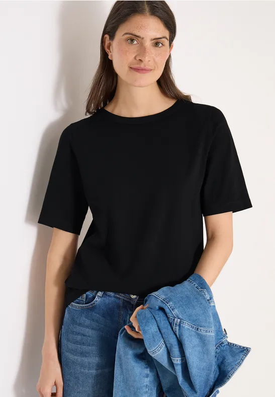 Klassisches Slub-Jersey T-Shirt