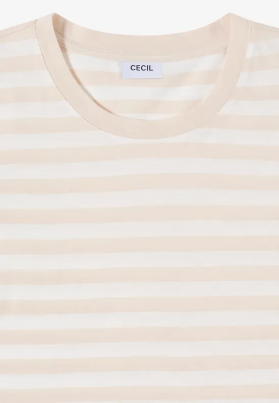 Gestreiftes Flammgarn T-Shirt