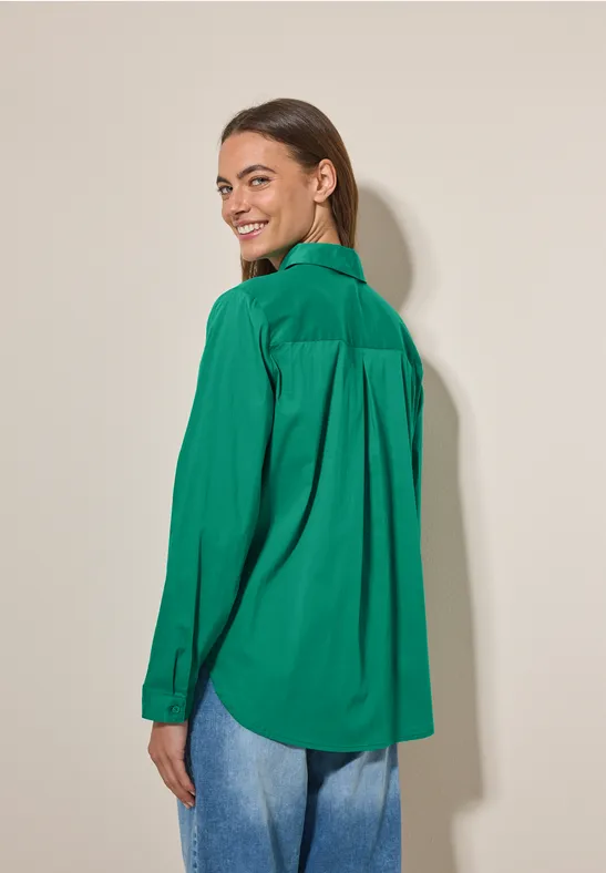 Klassische Hemdbluse aus Baumwollmix