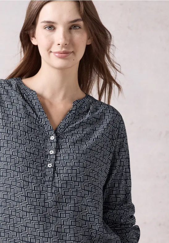 Bluse mit geometrischem Print