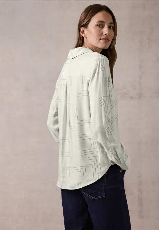 Bluse mit geometrischem Folienprint