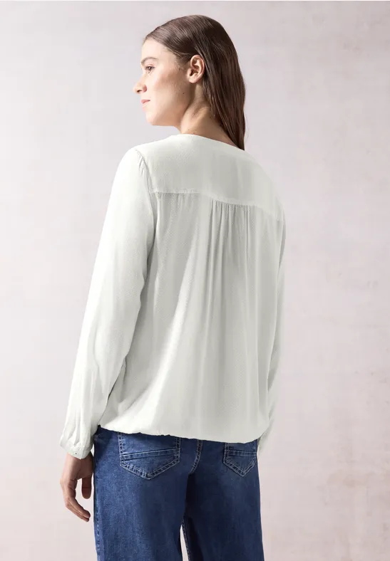 Strukturierte Bluse mit Bindeband