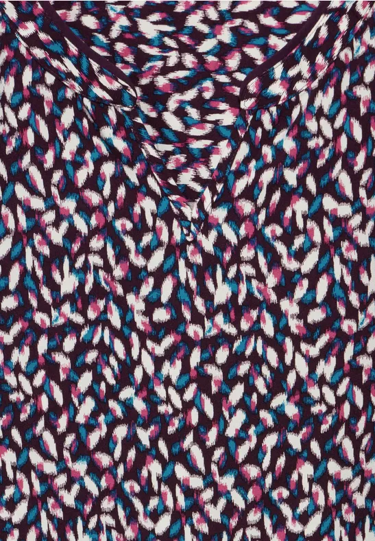 Viskosebluse mit abstraktem Print