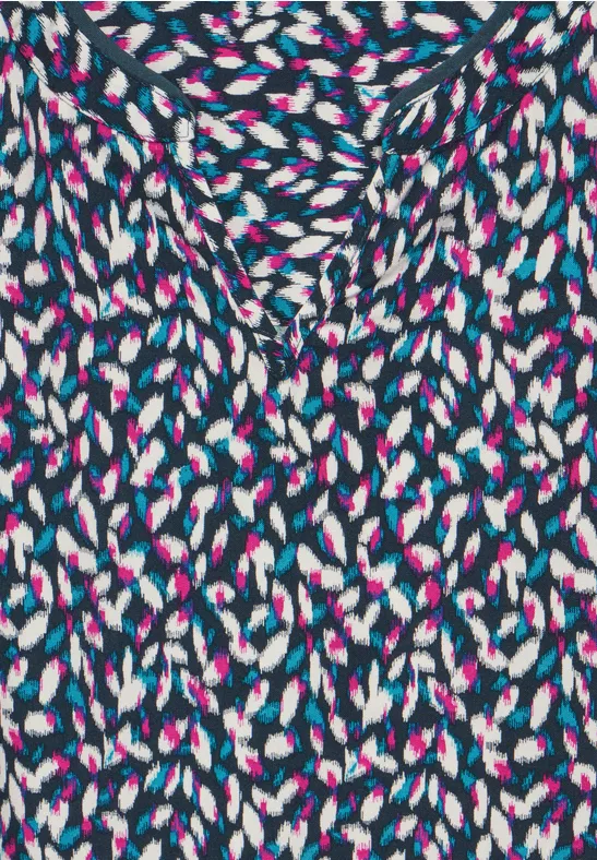 Bluse mit abstraktem Allover-Print