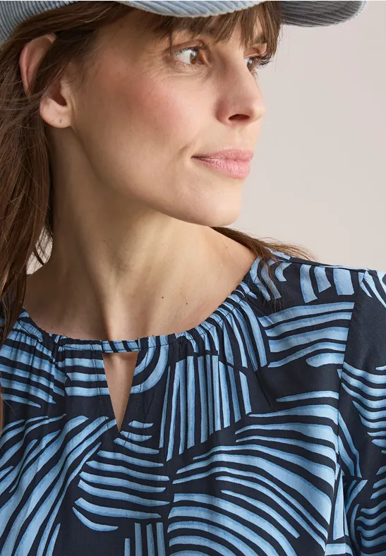 Bluse mit abstraktem Allover-Print